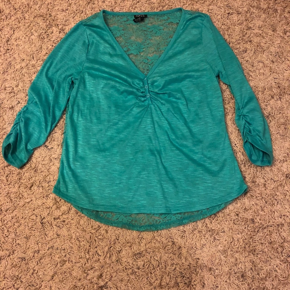 Junior mid length blouse